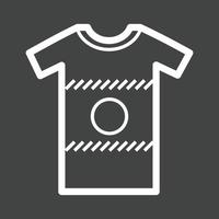 icono de línea de camisa casual invertida vector