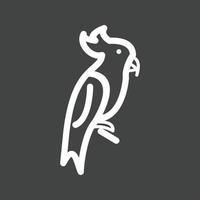 Parrot Line Inverted Icon vector