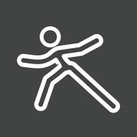 Yoga Pose I Line Inverted Icon vector