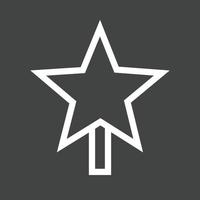 Christmas Star Line Inverted Icon vector