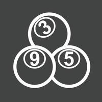 Snooker Balls Line Inverted Icon vector