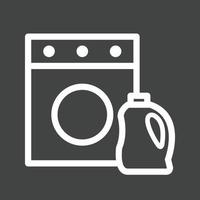 Laundry Detergent Line Inverted Icon vector