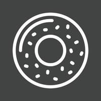 Doughnut Line Inverted Icon vector