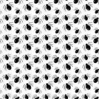 Halloween seamless pattern of black spiders. Repeating texture. Abstract background. Sample. vector