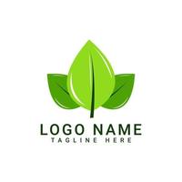 Modern Green Leaves Eco Friendly Logo Symbol Template vector