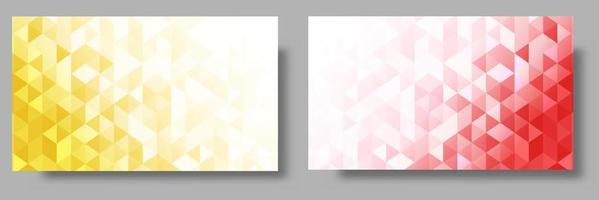 Modern abstract geometric background with triangle shape on red and yellow colors vector