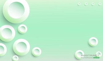 Circle abstract background with light green theme vector