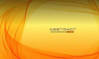 Abstract orange wave circle geometric background vector