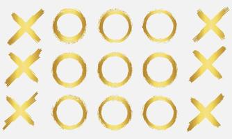 Gold brush collection vector