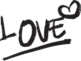 love word hand drawn stickers illustration design png