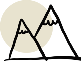 diseño de icono de montaña png