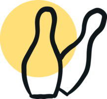 diseño de icono de bolos png