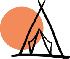 diseño de icono de campamento png