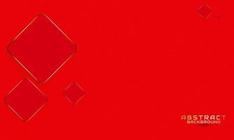 Abstract background with gold shapes on red theme vector