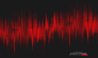 Red halftone vector abstract background on black theme