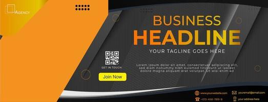 Simple business facebook and web banner template vector