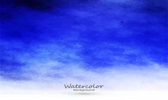 Blue watercolor like sky clouds background vector
