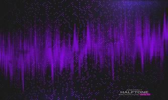 Abstract purple halftone background with sparkling light vector