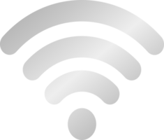 ícone de wifi prateado png