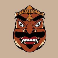 balinese mask vector illustration specially made for clothing advertising branding use and many others
