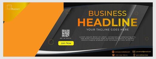 Digital marketing and business facebook cover and web banner template vector