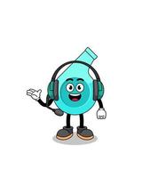 Mascot Illustration of whistle as a customer services vector