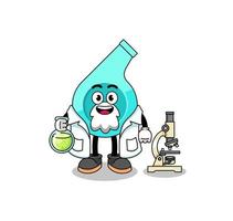 Mascot of whistle as a scientist vector