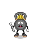 Character Illustration of kettlebell with 404 error vector