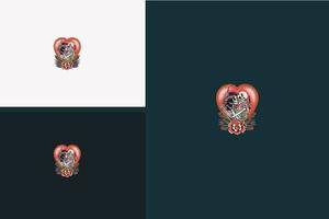 skull women and men vector illustration design