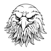 Front view of the eagle's head gallantly vector