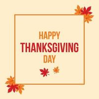 Happy thanksgiving day, autumn holiday background vector