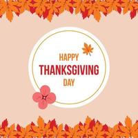 Happy Thanksgiving greeting card vector