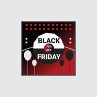 Super venta de viernes negro. diseño negro realista diseño minimalista moderno con tipografía en blanco y negro. sitio web de encabezado de banner de venta abstracta. ilustración vectorial vector