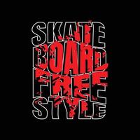 Skateboard illustration typography. perfect for t shirt design vector