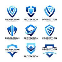 Shield Protection Logo Collection vector