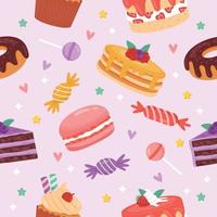 Seamless Pattern Dessert vector