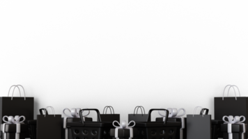 vendredi noir shopping illustration 3d png