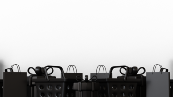 vendredi noir shopping illustration 3d png