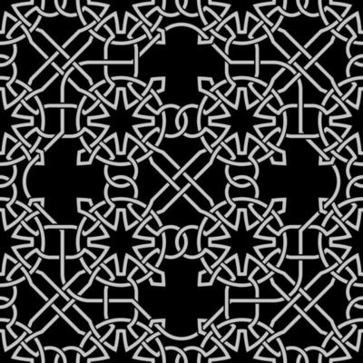 Unique Seamless Pattern with Celtic Knot Background
