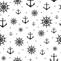 Seamless pattern with icons of steering wheels on white background vector