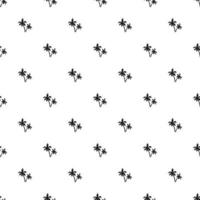 Seamless pattern of small black palm trees on a white background vector