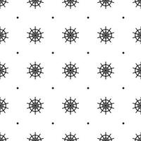 Seamless pattern with icons of steering wheels on white background vector