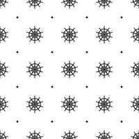 Seamless pattern with icons of steering wheels on white background vector