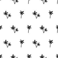 Seamless pattern with icons of palm trees isolated on white background vector