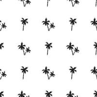 Seamless pattern with icons of palm trees isolated on white background vector