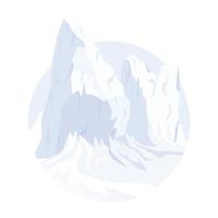 una ilustración plana del glaciar vector