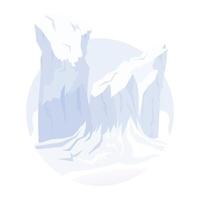 una ilustración plana del glaciar vector