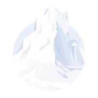 una ilustración plana del glaciar vector