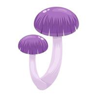 A flat illustrative vector of mushroom