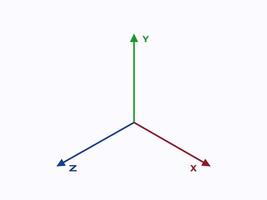 Coordinate axes. Geometric green cartesian scale with blue analytical system in xyz red diagram horizontal and vertical vector planes.